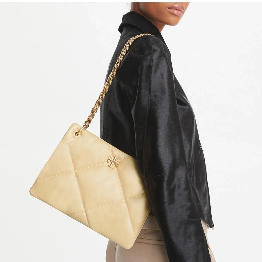 New Tory Burch Small Kira Diamond Quilted Leather Shoulder Bag